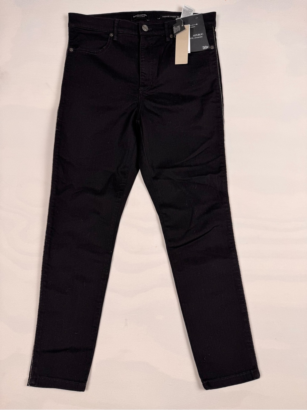 NWT Banana Republic High-Rise Legging Power Stretch Black Denim Women’s 30P